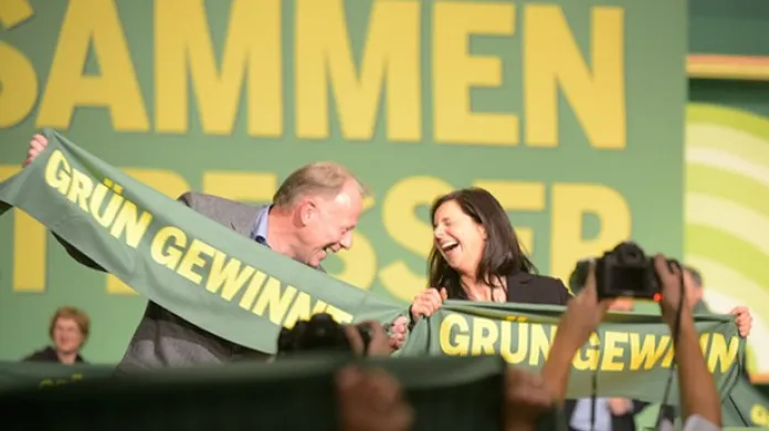 Čelní kandidáti zelených Jürgen Trittin a Katrin Göringová-Eckardtová