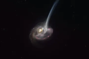 Astronomové poprvé pozorovali umírající galaxii. Masivně z ní uniká hmota