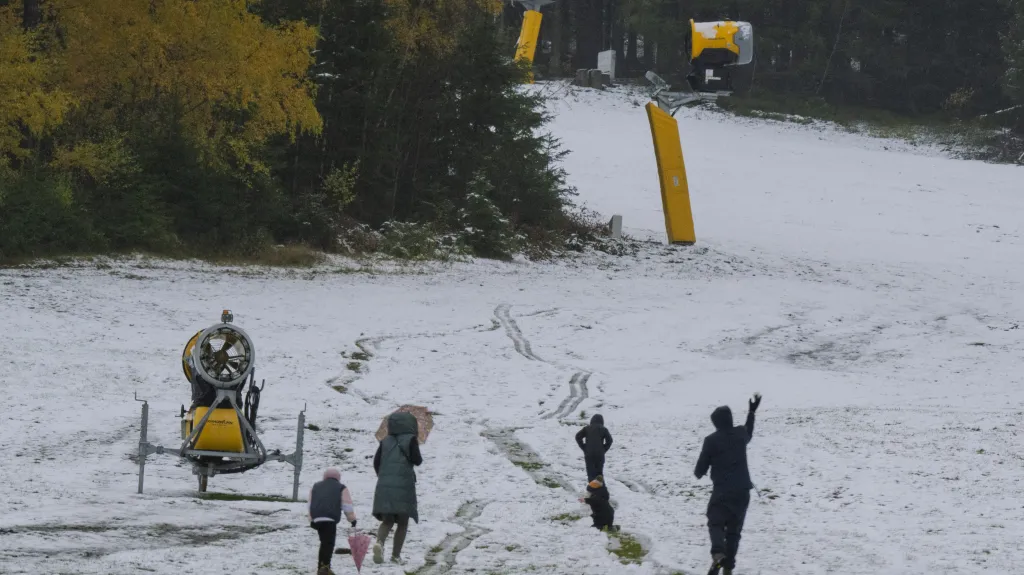 Sníh na Šumavě, 27. 10. 2025