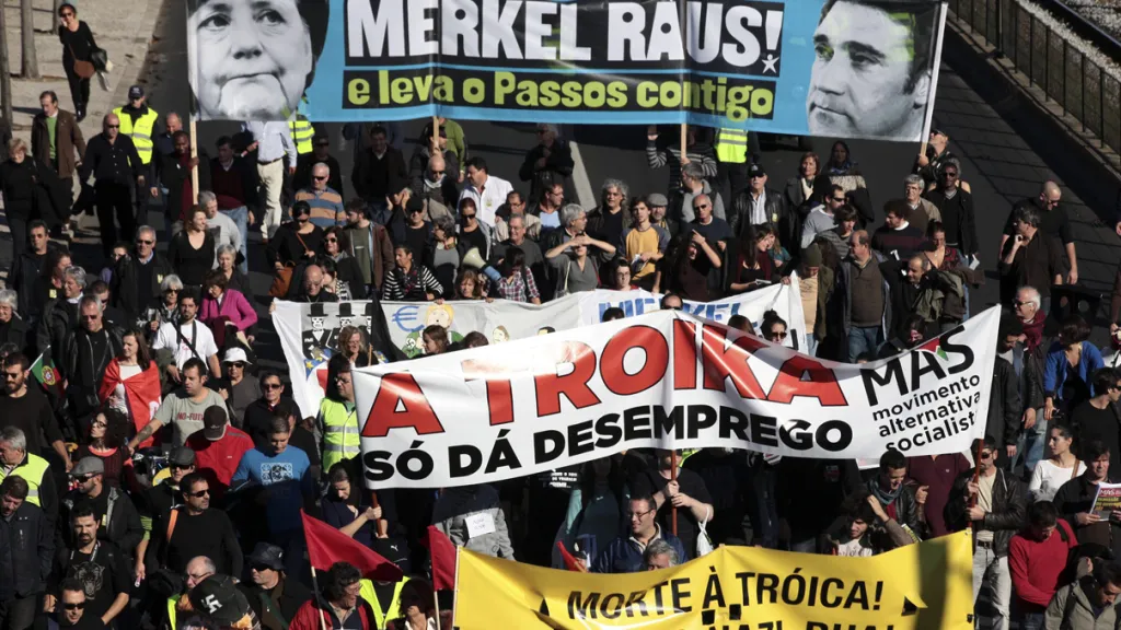 Portugalci protestují proti návštěvě Angely Merkelové