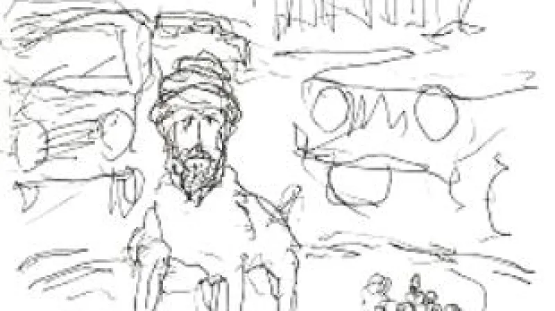 Kresba proroka Mohameda se psím tělem