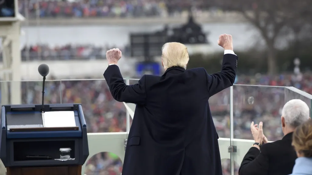 Donald Trump během inaugurace