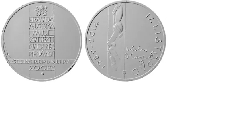 Návrh na pamětní medaili s Václavem Havlem k výročí sametové revoluce