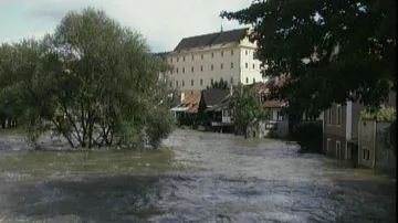 Povodně 2002 - Český Krumlov