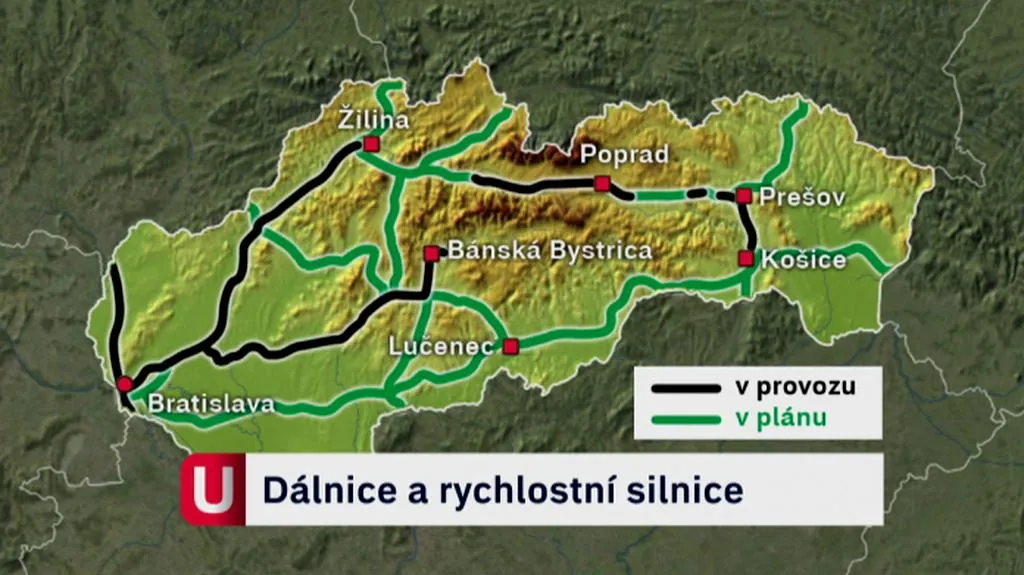 Plánovaná výstavba dálnic na Slovensku