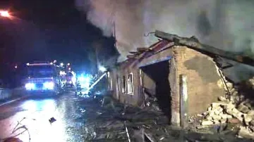 Požár ve Vítkově na Opavsku