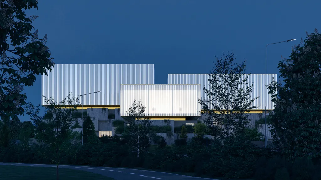 Depozitární komplex Národní galerie (vizualizace)