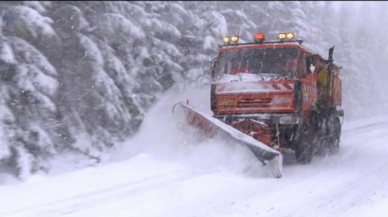 Jarní vánice v Krkonoších