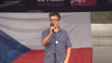 Projev předsedy pražských odborů ČT Vlastimila Vojtěcha na demonstraci Milionu chvilek