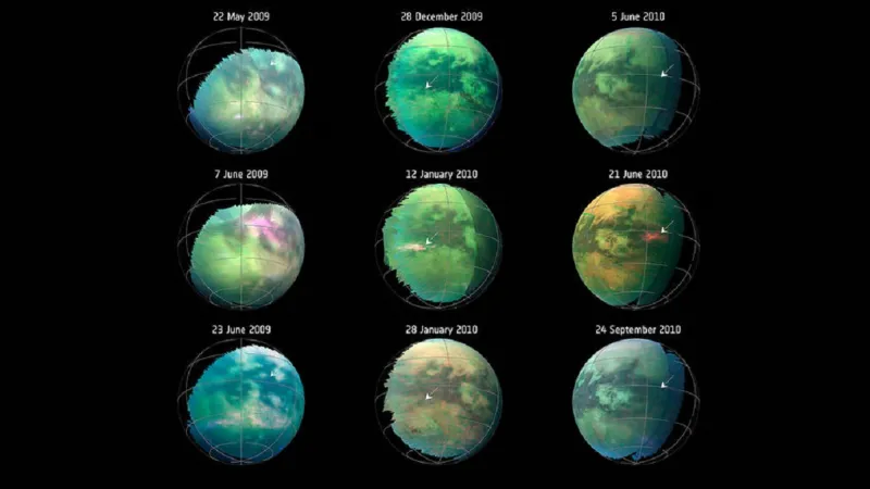 Prachová bouře na Titanu