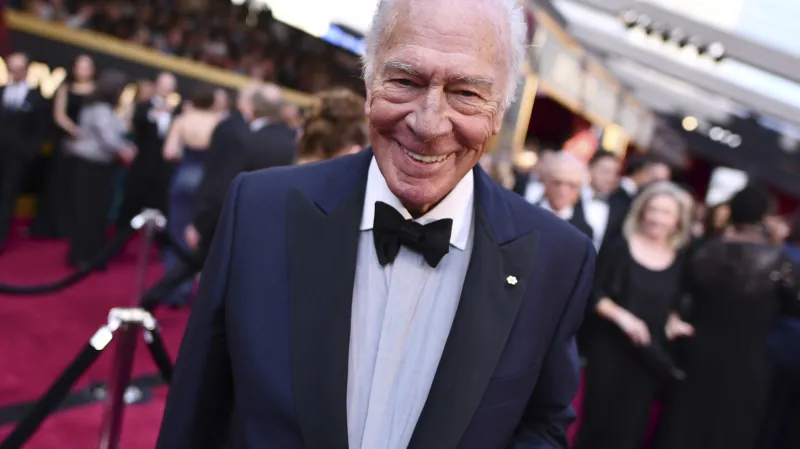 Christopher Plummer na předávání filmových Oscarů v roce 2018