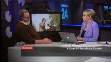 Studio ČT24 s historikem Vladimírem Nálevkou