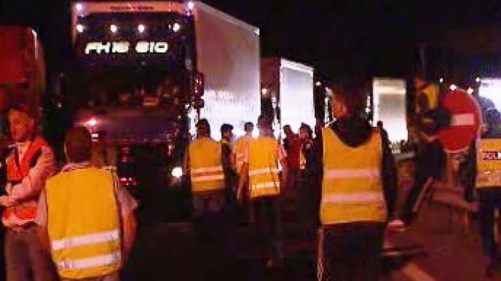 Řidiči kamionů ve stávce