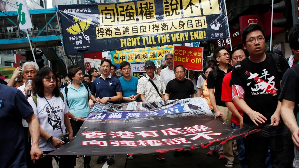Hongkongský protest proti únosům knihkupců do Číny