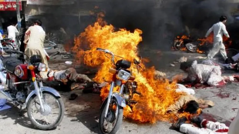 Následky teroristického útoku v pákistánské Kvétě