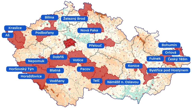 Rušené pobočky finančních úřadů