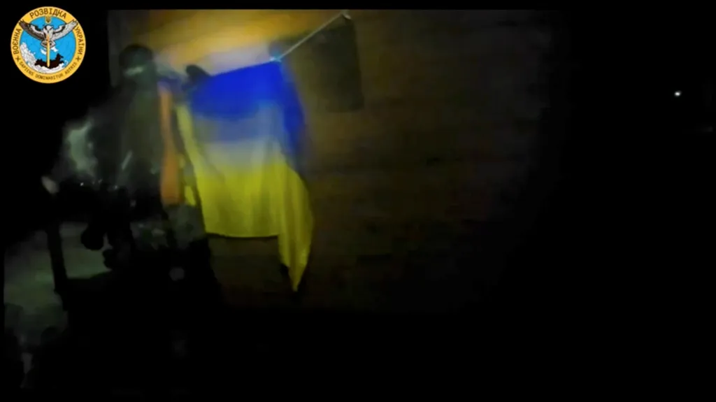 Záběr z videa z údajně speciální operace Ukrajinců na Krymu