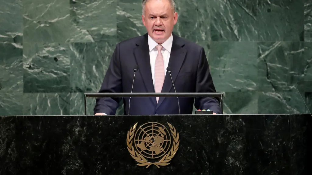 Andrej Kiska na zasedání Valného shromáždění OSN