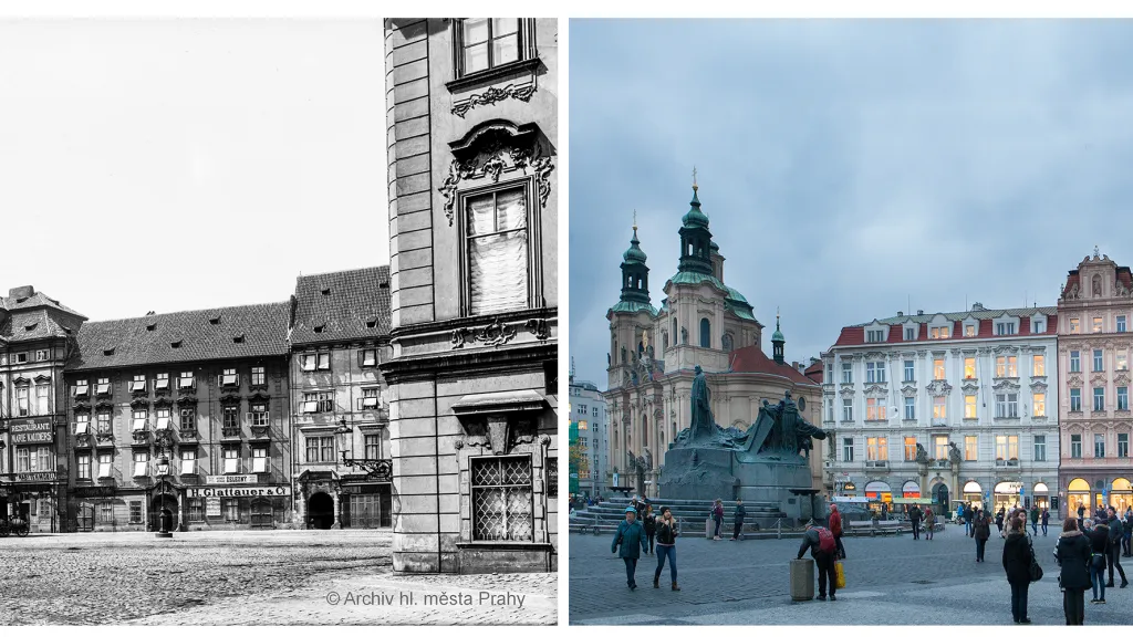 Praha před sto lety a dnes