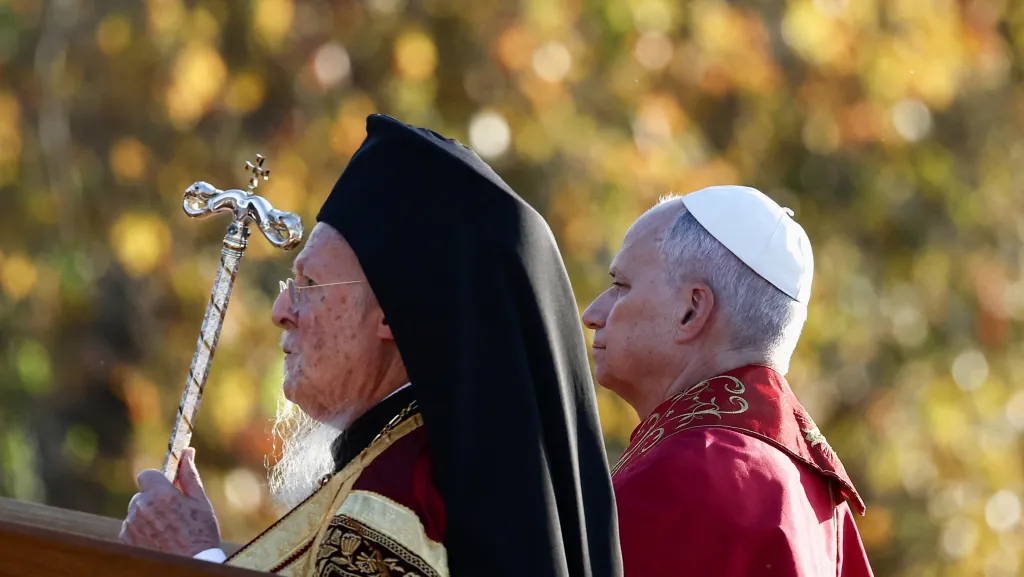 Konstantinopolský patriarcha Bartoloměj I. a papež Lev XIV.