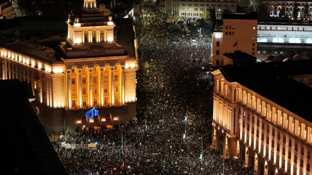 Protesty v bulharské Sofii