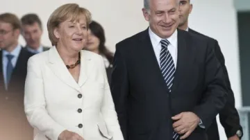 Angela Merkelová a Benjamin Netanjahu