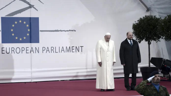 Papež František na návštěvě europarlamentu