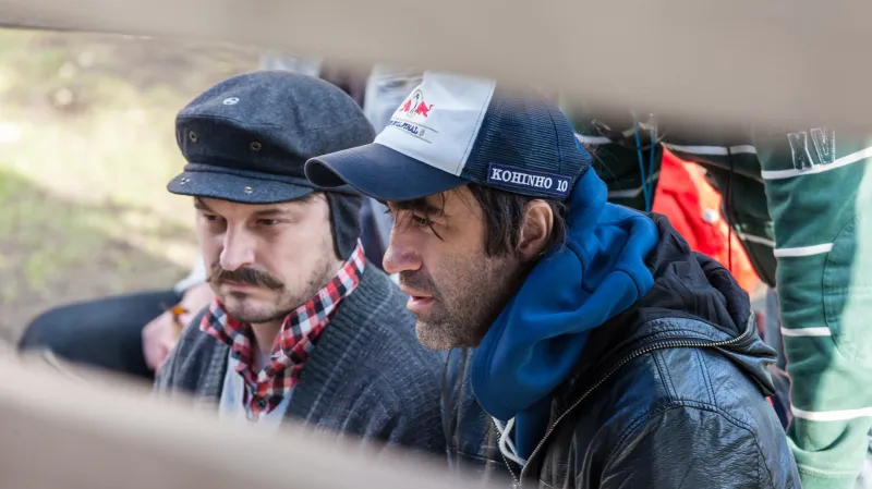 Z natáčení Pečeného sněhuláka