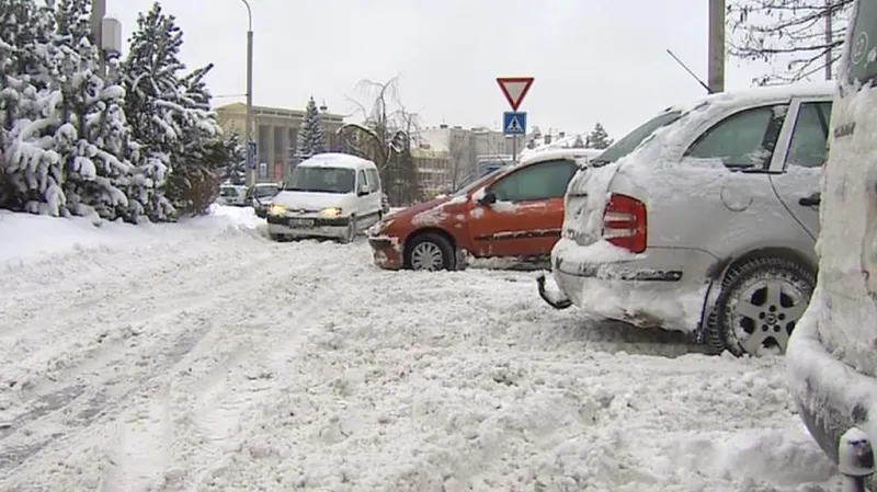 Sníh v Českých Budějovicích