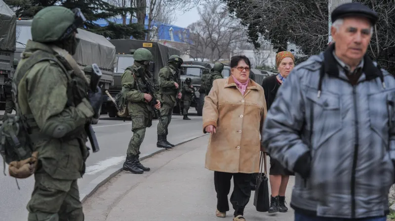 Ozbrojenci na předměstí Sevastopolu
