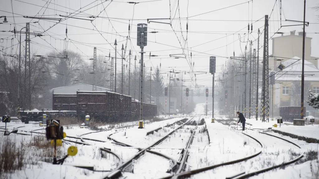 Železnice v zimě