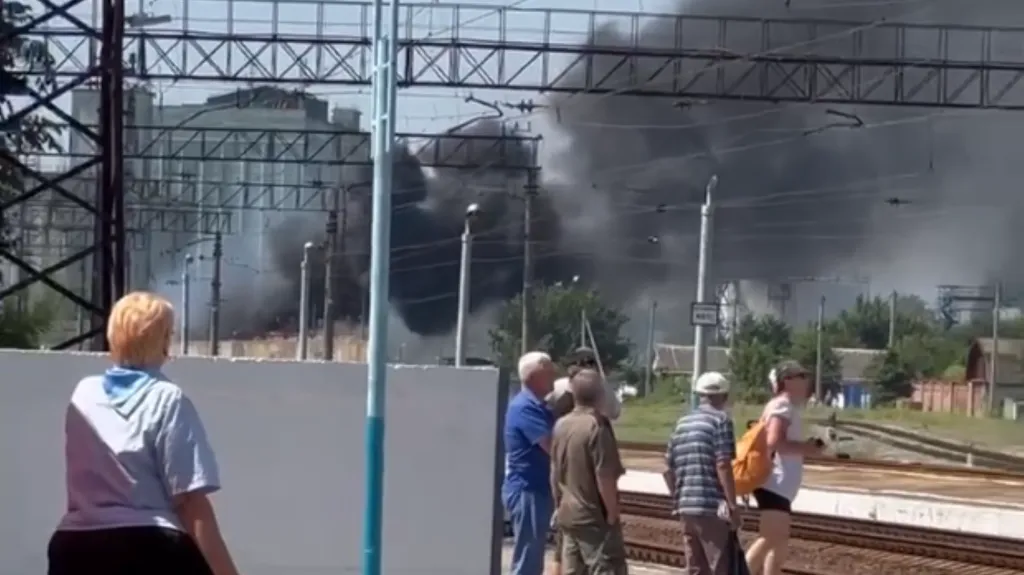 Jeden z výbuchů na Krymu
