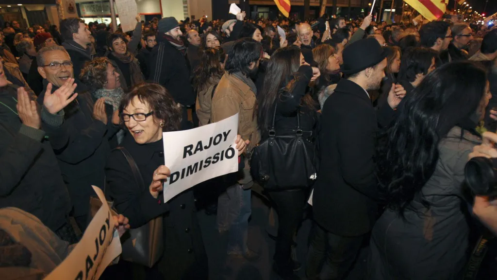 Protesty proti španělskému premiérovi