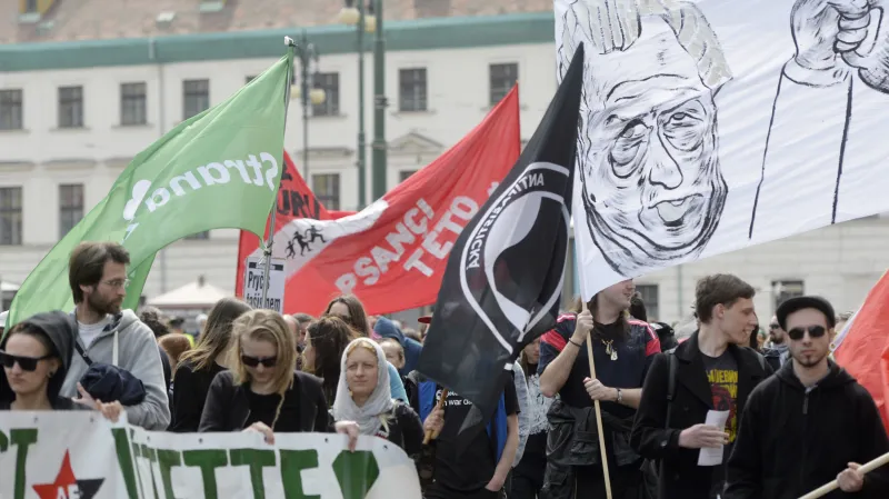 Prvomájové demonstrace v Praze