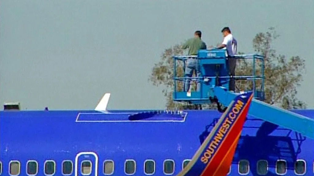 Trhlina na letadle společnosti Southwest Airlines