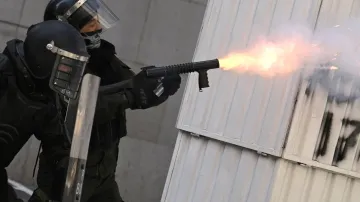 Při demonstraci zasahovala policie