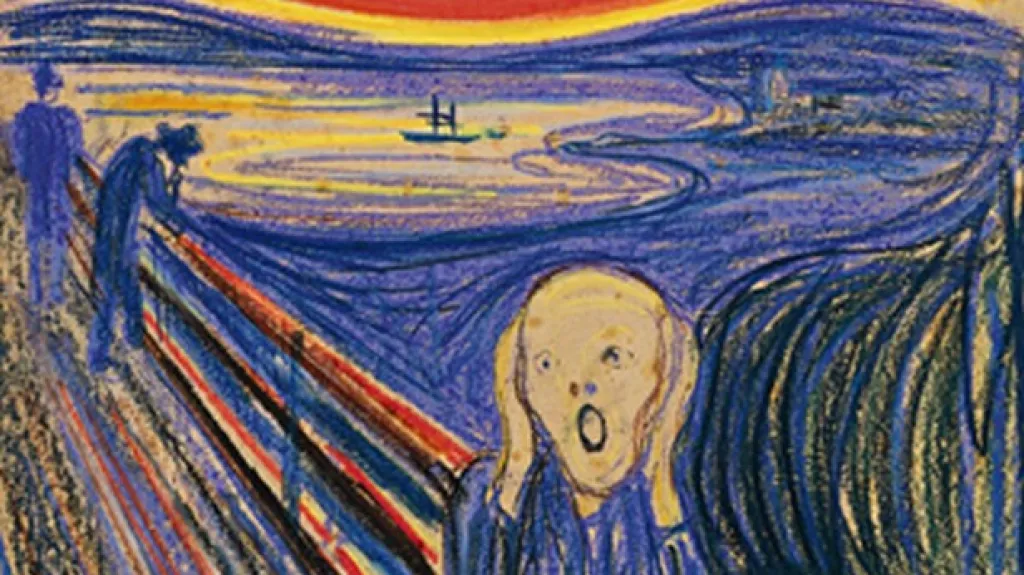 Edvard Munch / Výkřik (1895) - detail