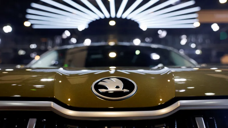 Vůz automobilky Škoda na autosalonu v Indii, ilustrační snímek