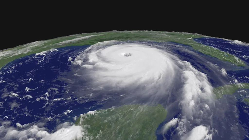 Hurikán Katrina na snímku ze satelitu NOAA