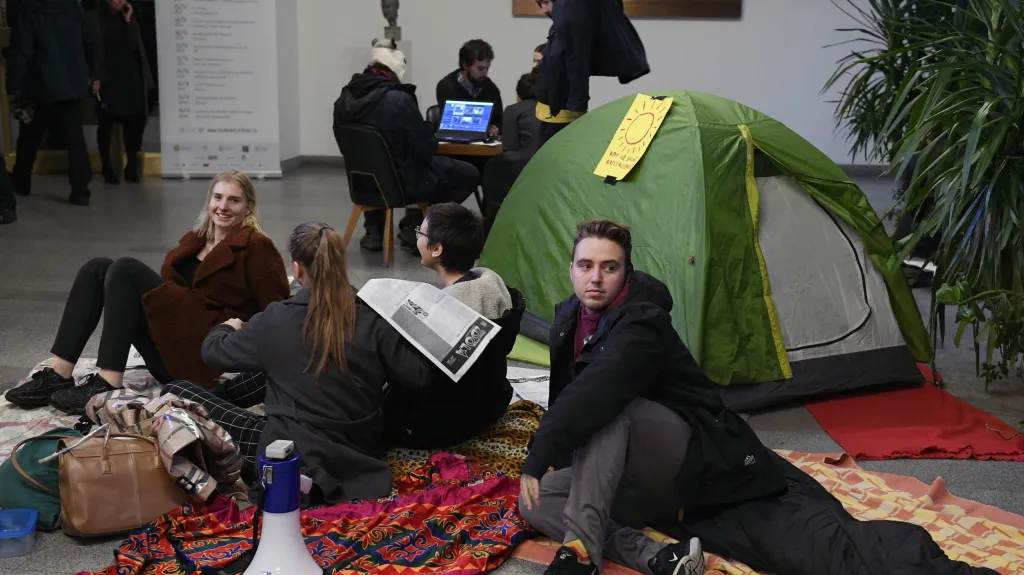 Stávkující studenti v Karolinu