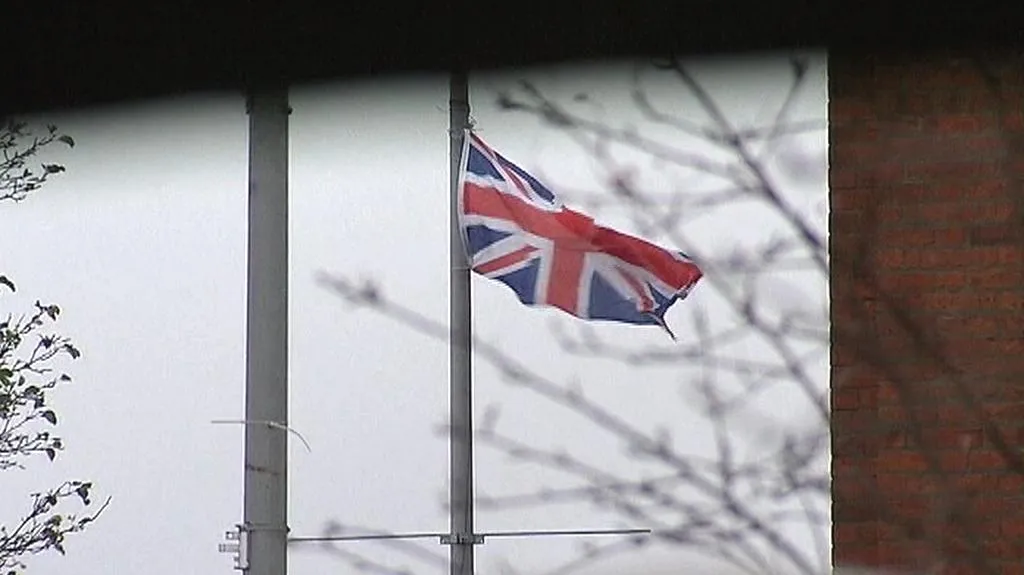 Vlajka na radnici v Belfastu