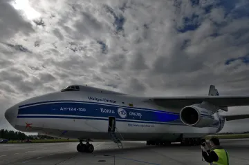 Největší exponát přehlídky Ruslan přistál v Mošnově