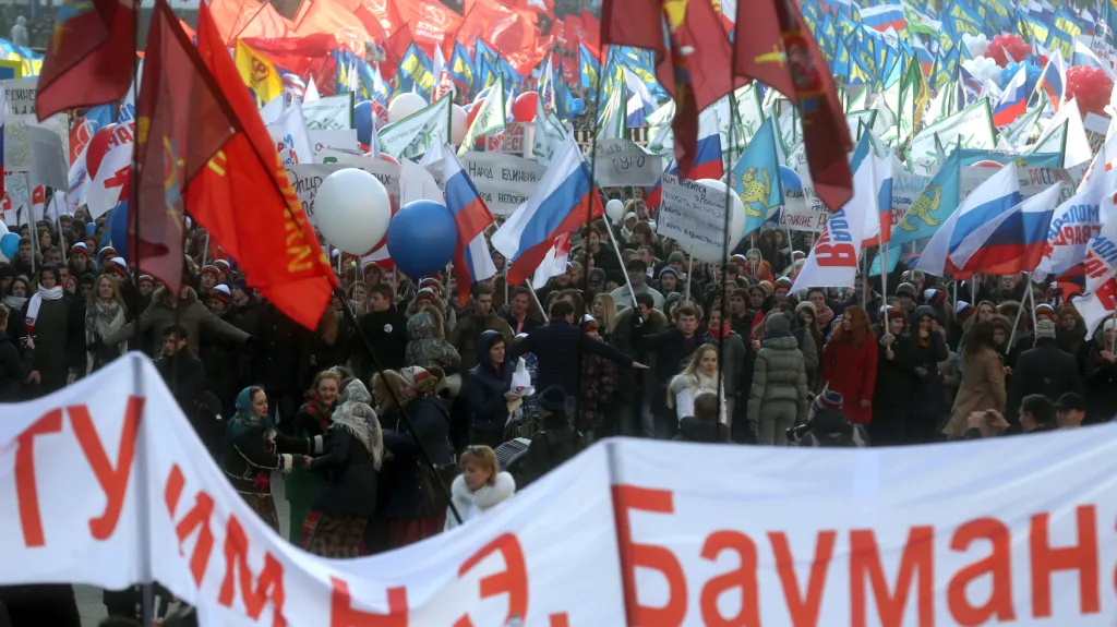 Demonstrace v Rusku - svátek národní jednoty