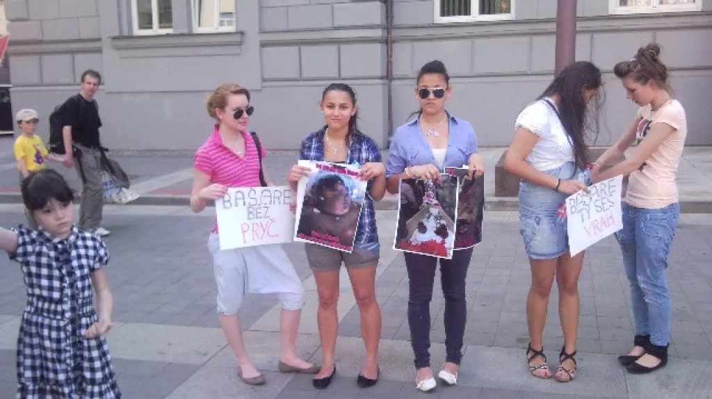 Arabská demonstrace v Brně