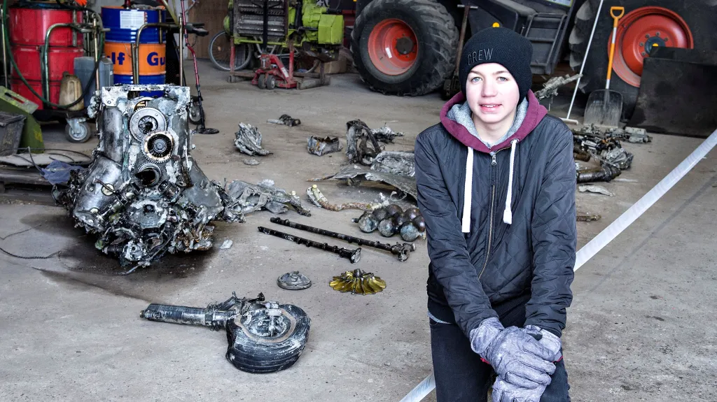 Dánský chlapec našel německý válečný stroj