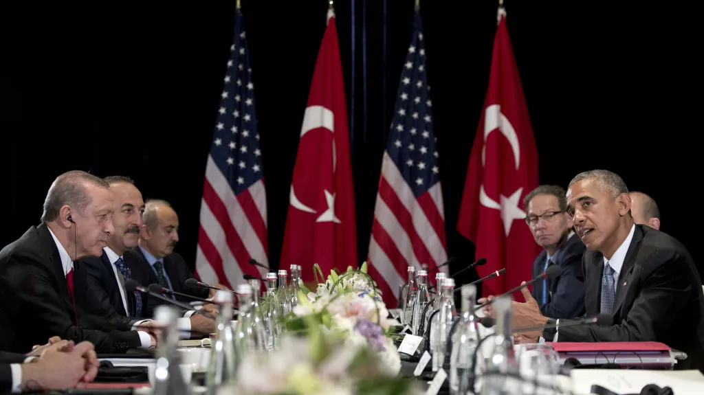 Čínské setkání tureckého a amerického prezidenta