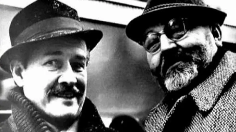 Jiří Voskovec a Jan Werich při setkání v USA v 60. letech