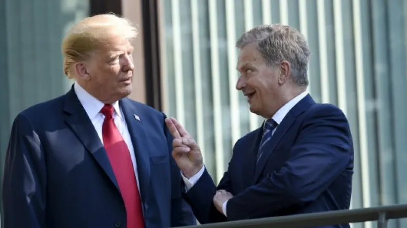 Donald Trump a Sauli Niinistö,  Autor: Martti Kainulainen,  Zdroj: Reuters