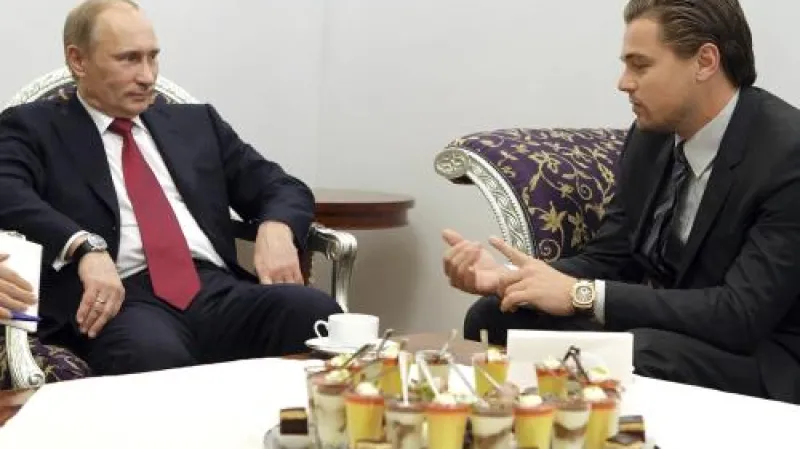 Vladimir Putin a Leonardo DiCaprio na \"tygřím summitu\"