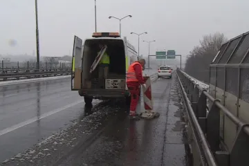 Zahájení oprav dálnice D1 zkomplikoval sníh